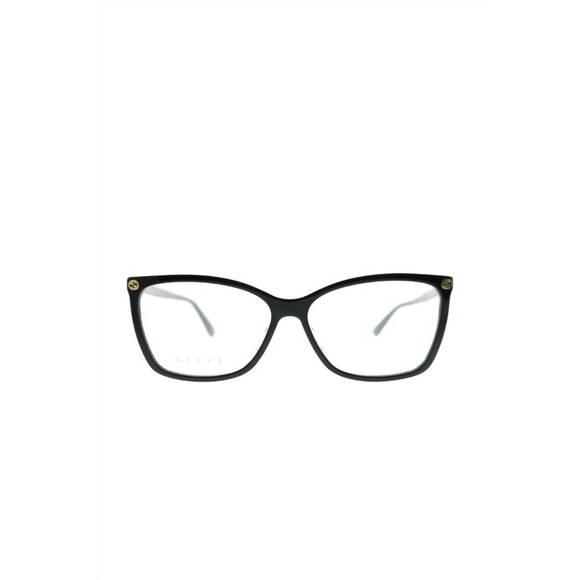 NEW GUCCI rectangle acetate eyeglasses in black - Picture 2 of 3
